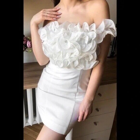 Zara Ruffled Mini Dress - Picture 1 of 3